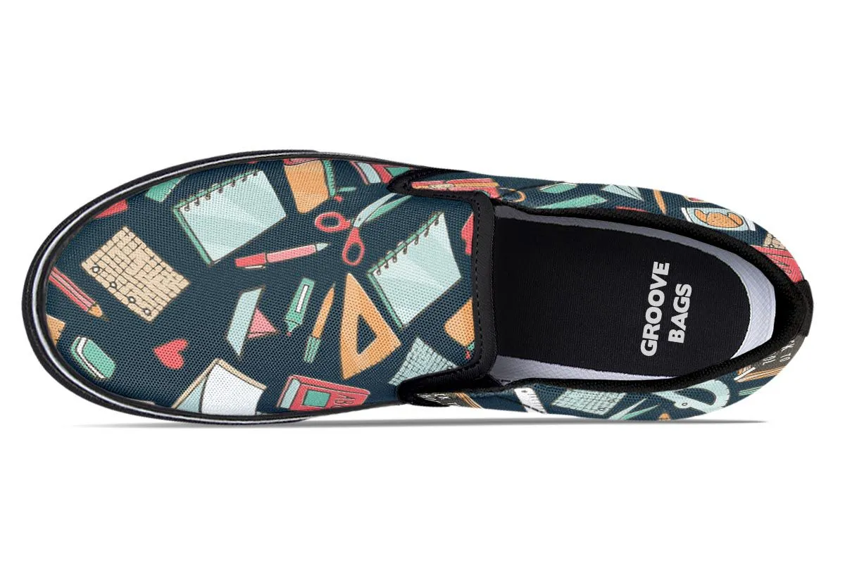 Teacher Pattern Slip-On Shoes