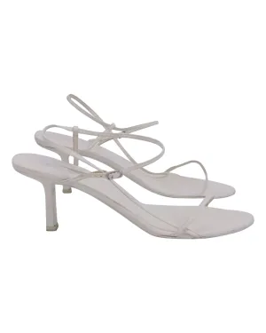 The Row Bare Sandals in White Leather
