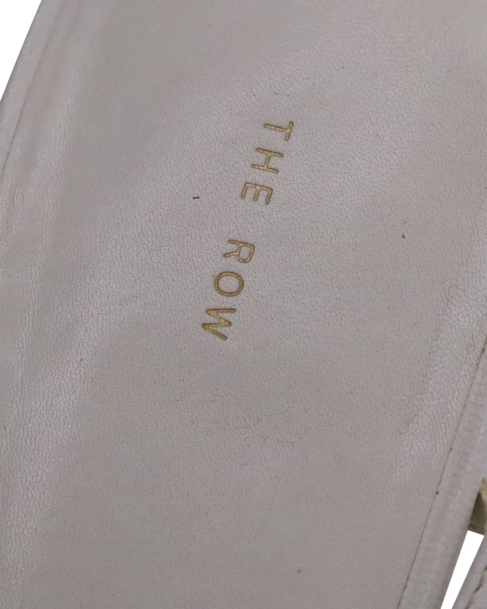 The Row Bare Sandals in White Leather