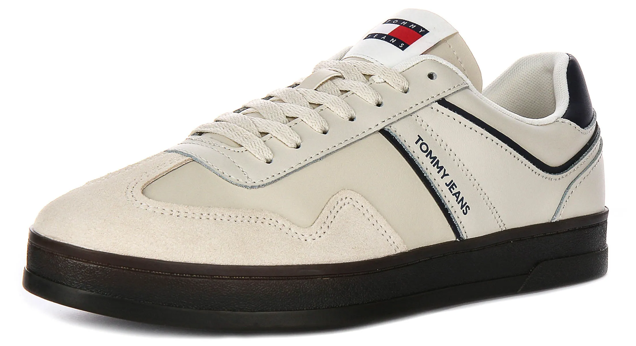 Tommy Jeans Greenwich Leather In Cream For Men