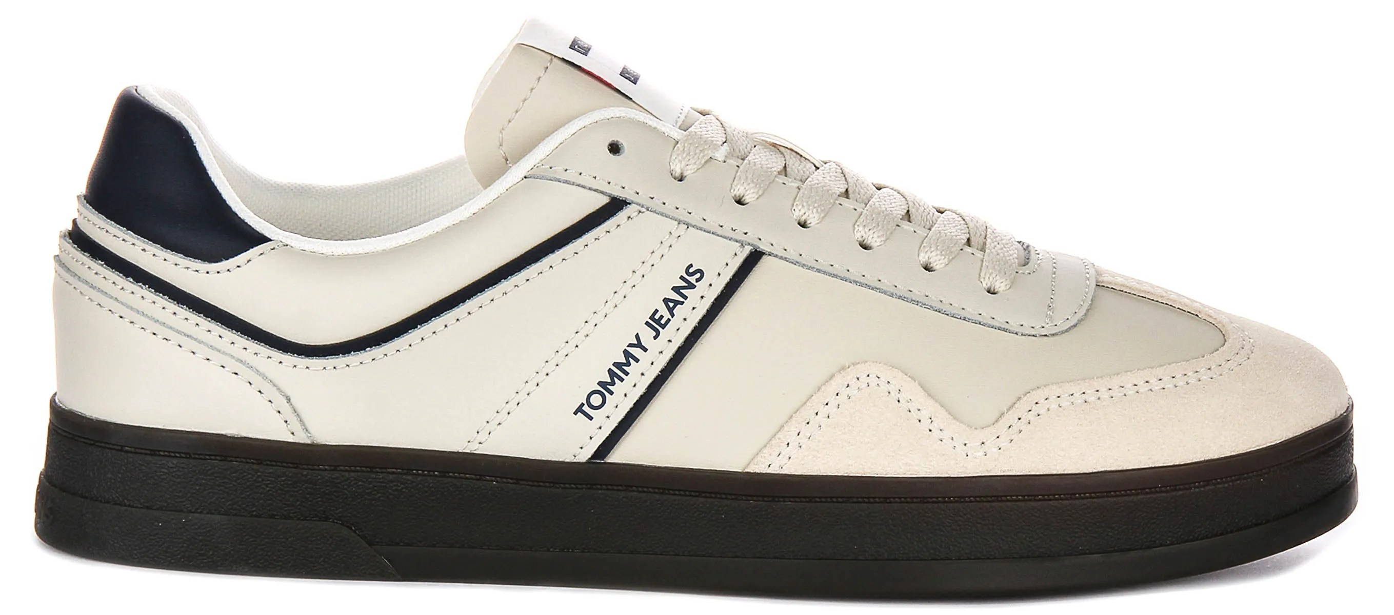 Tommy Jeans Greenwich Leather In Cream For Men