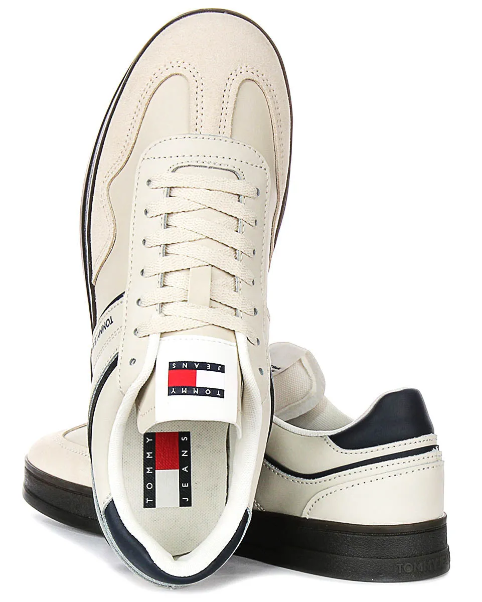 Tommy Jeans Greenwich Leather In Cream For Men