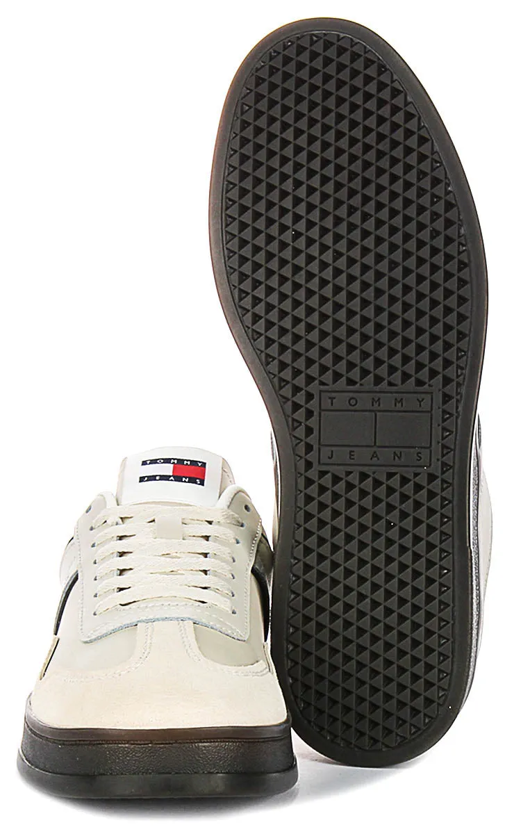 Tommy Jeans Greenwich Leather In Cream For Men