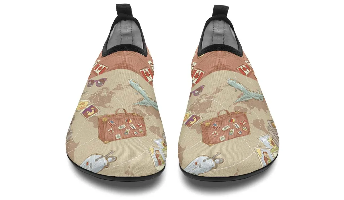 Travel Suitcase Aqua Barefoot Shoes