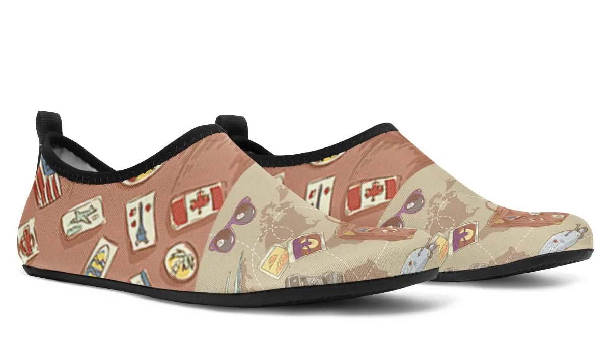 Travel Suitcase Aqua Barefoot Shoes