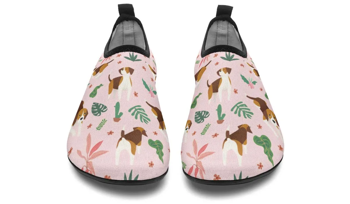 Tropical Beagle Aqua Barefoot Shoes