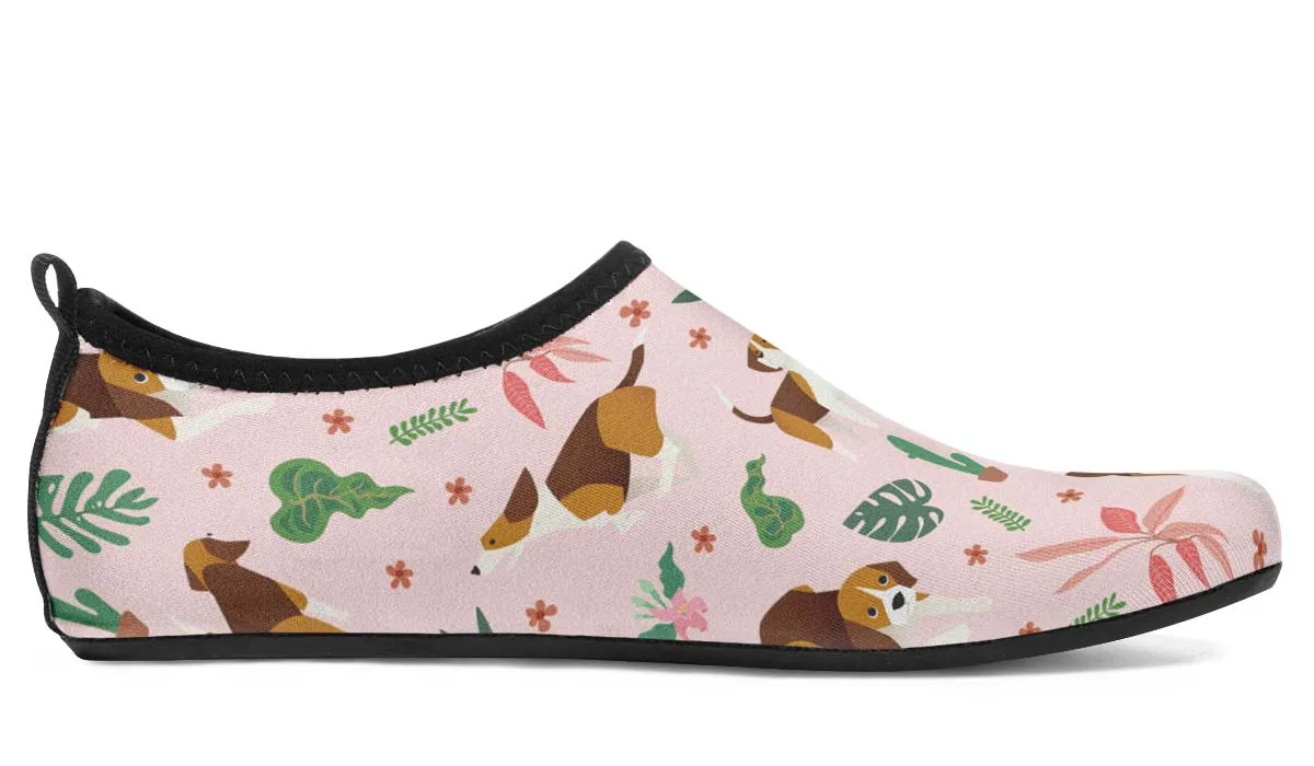 Tropical Beagle Aqua Barefoot Shoes