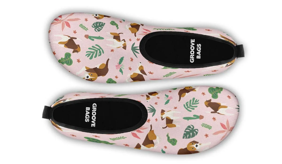 Tropical Beagle Aqua Barefoot Shoes