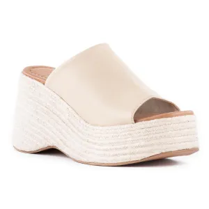 Tulip  Womens Woven Leather Platform Sandals