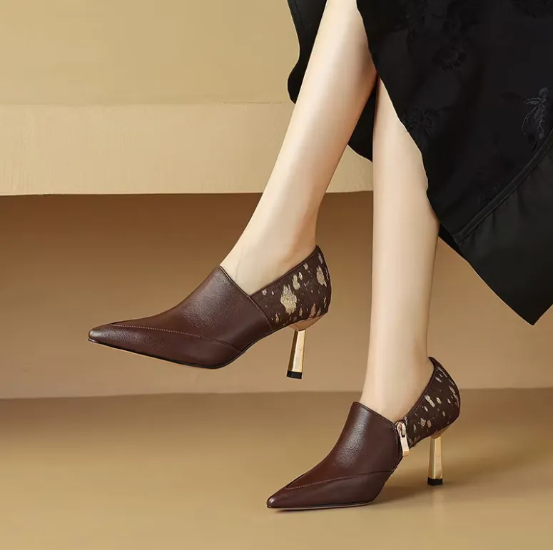 USS Shoes Raiza Women's Elegant Leather High Heel Pumps