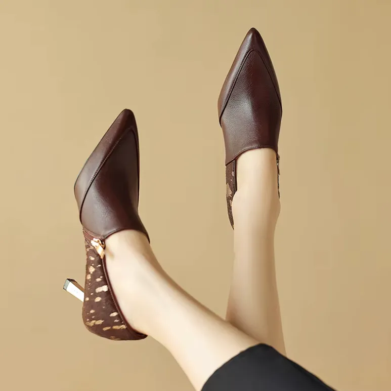 USS Shoes Raiza Women's Elegant Leather High Heel Pumps