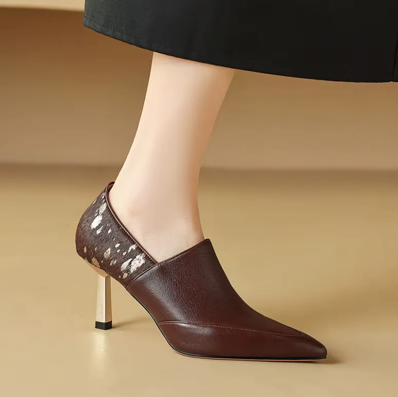 USS Shoes Raiza Women's Elegant Leather High Heel Pumps