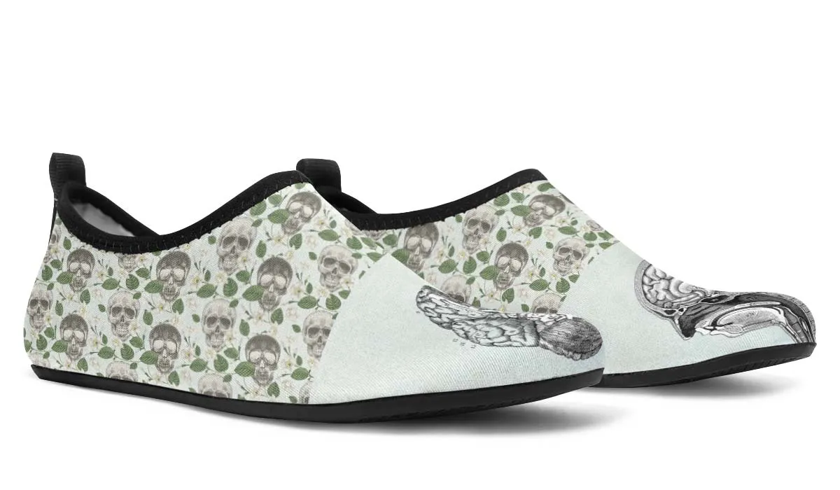 Vintage Brain Diagram Aqua Barefoot Shoes