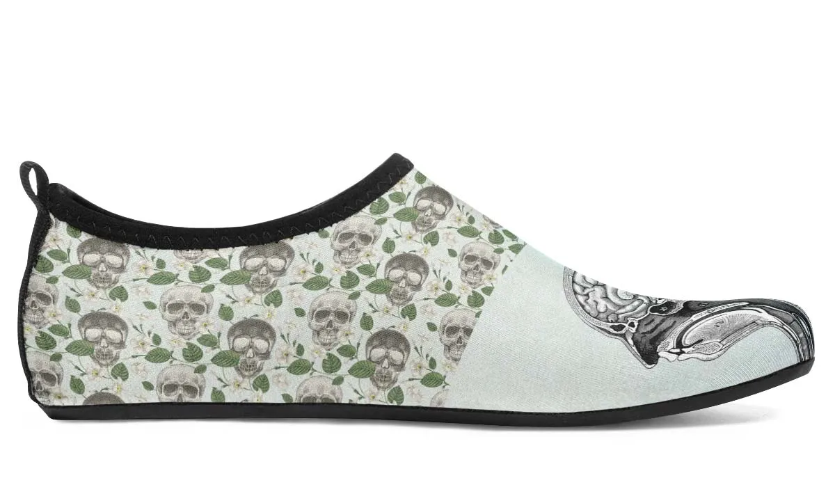 Vintage Brain Diagram Aqua Barefoot Shoes