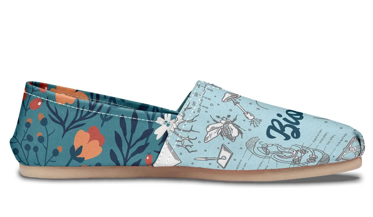 Vintage Floral Biology Casual Shoes
