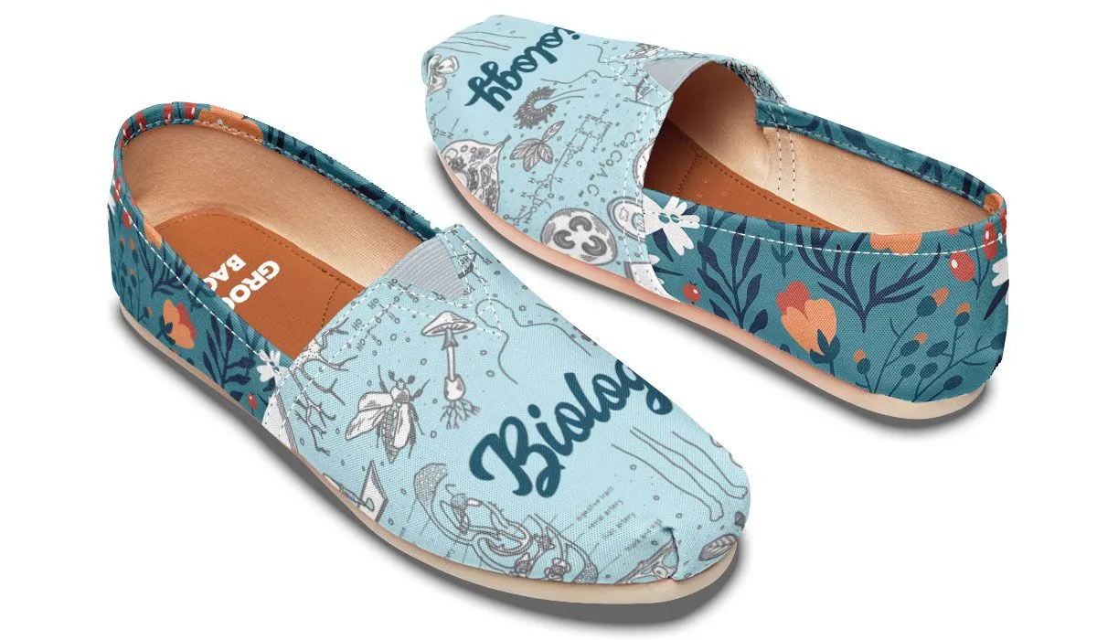 Vintage Floral Biology Casual Shoes