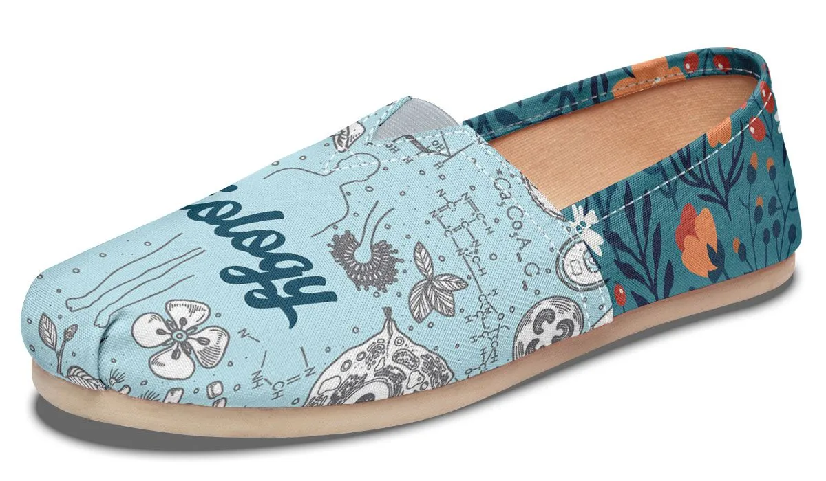 Vintage Floral Biology Casual Shoes