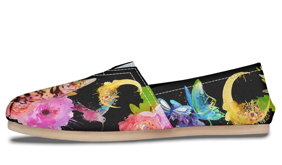 Watercolor Cat Bengal Casual Shoes