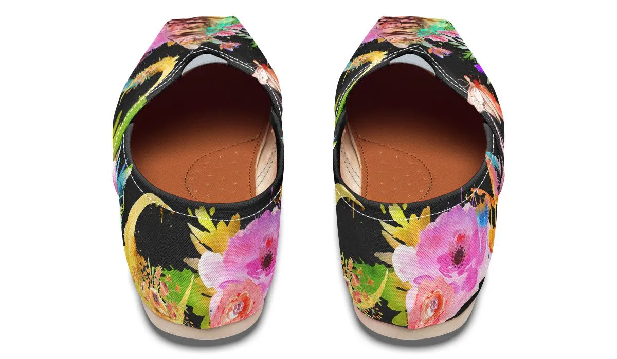 Watercolor Cat Bengal Casual Shoes