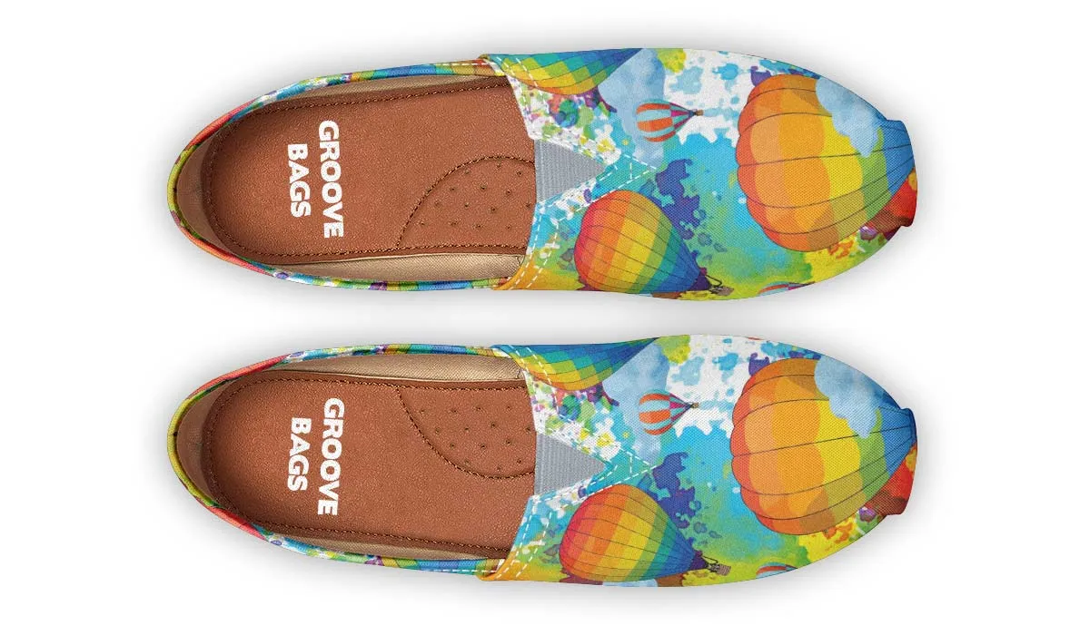 Watercolor Hot Air Balloons Casual Shoes