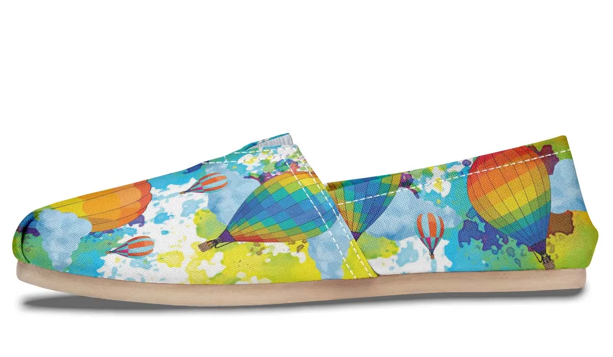 Watercolor Hot Air Balloons Casual Shoes