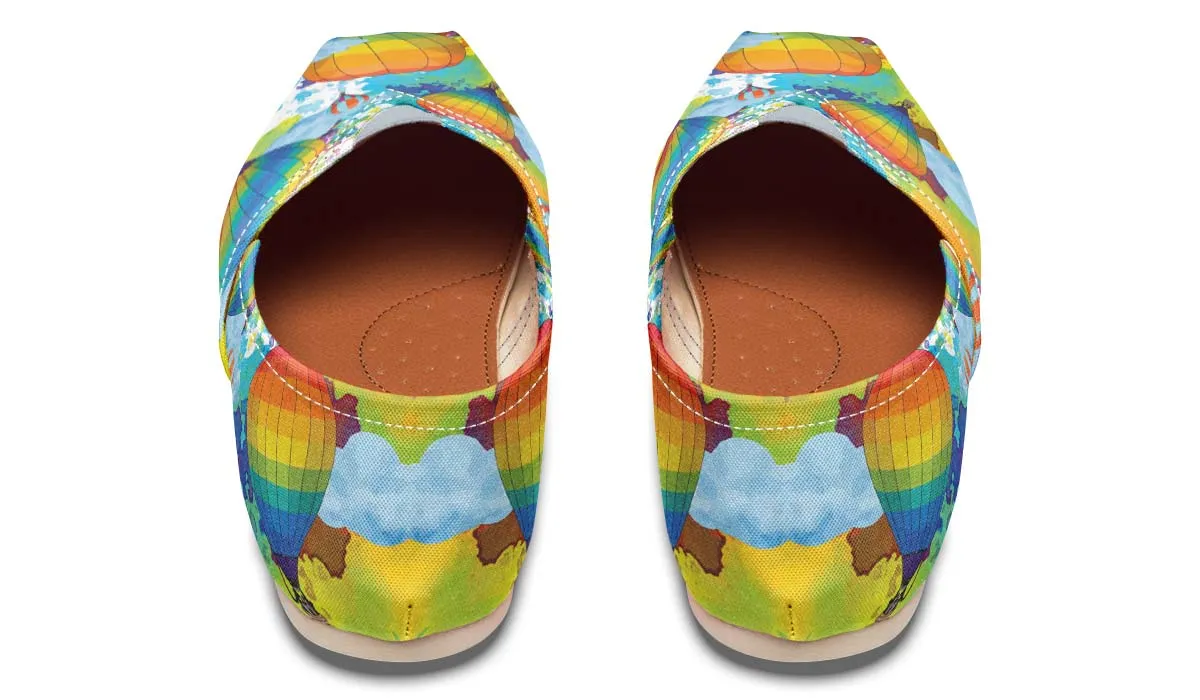 Watercolor Hot Air Balloons Casual Shoes