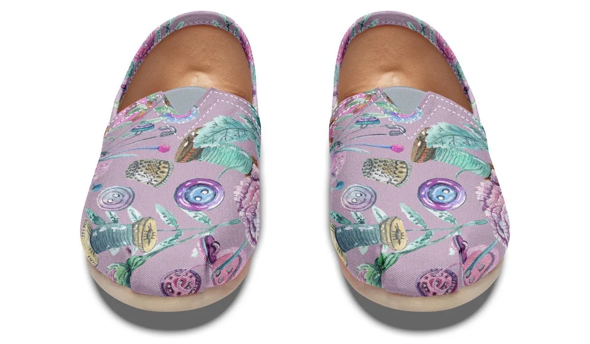 Watercolor Sewing Casual Shoes