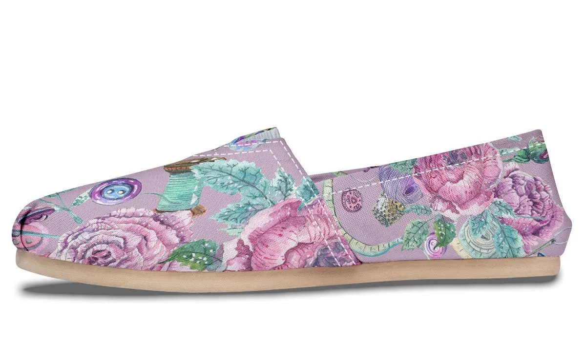 Watercolor Sewing Casual Shoes