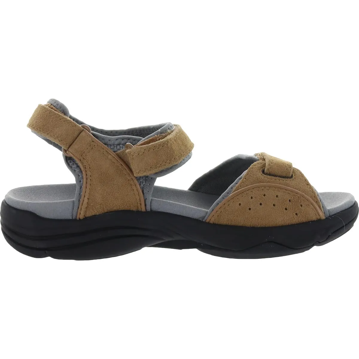Wave Grip Womens Leather Ankle Strap Strap Sandals