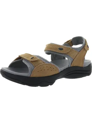 Wave Grip Womens Leather Ankle Strap Strap Sandals