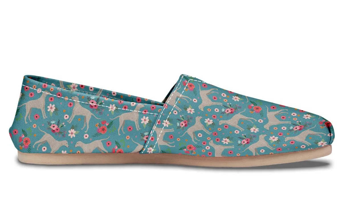 Weimaraner Flower Casual Shoes