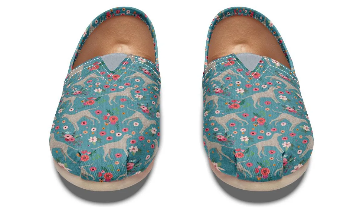 Weimaraner Flower Casual Shoes