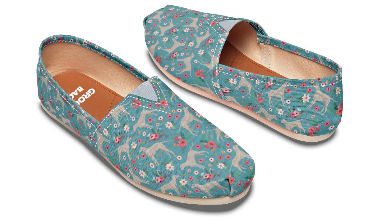 Weimaraner Flower Casual Shoes