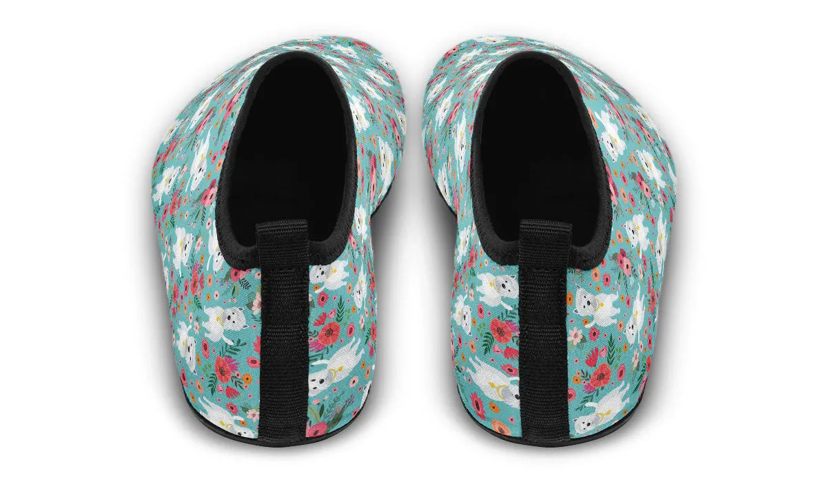 Westie Flower Aqua Barefoot Shoes