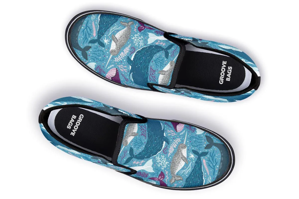 Whale Party Slip-On Shoes