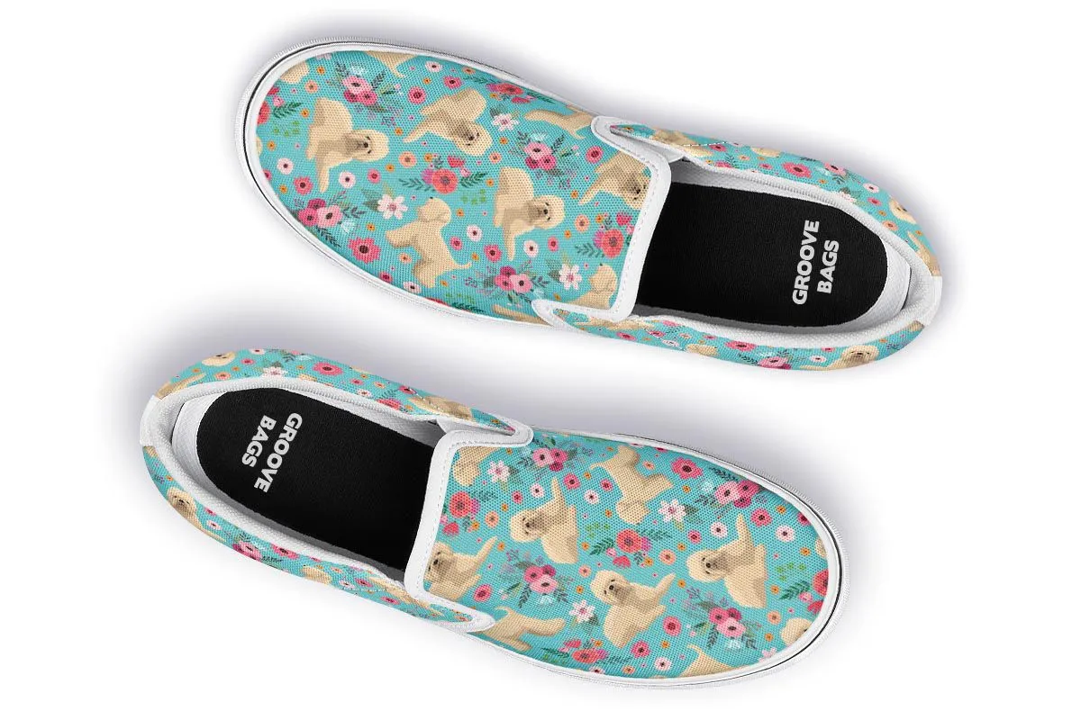 Wheaten Terrier Flower Slip-On Shoes