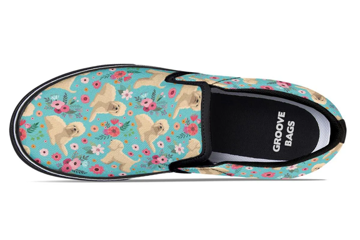 Wheaten Terrier Flower Slip-On Shoes