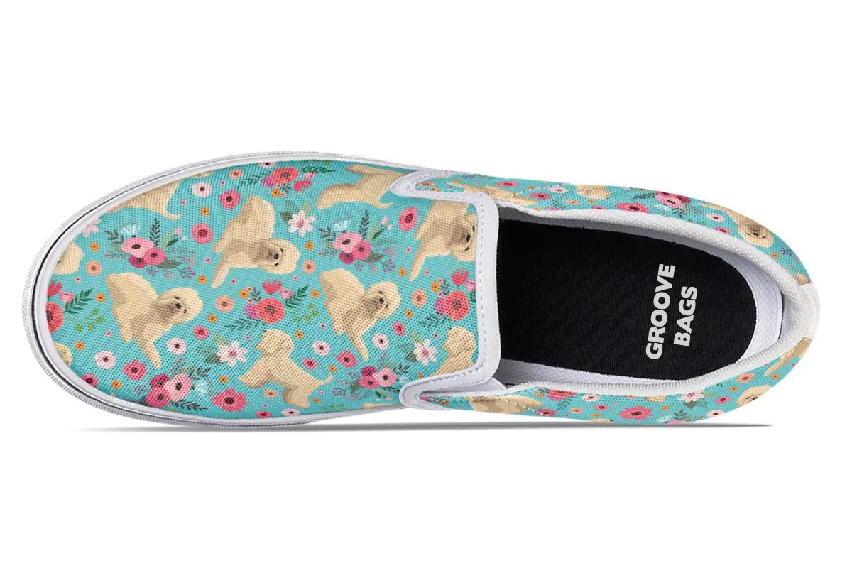 Wheaten Terrier Flower Slip-On Shoes
