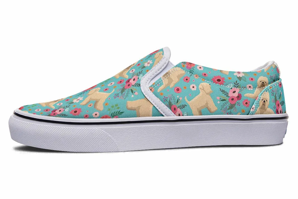 Wheaten Terrier Flower Slip-On Shoes