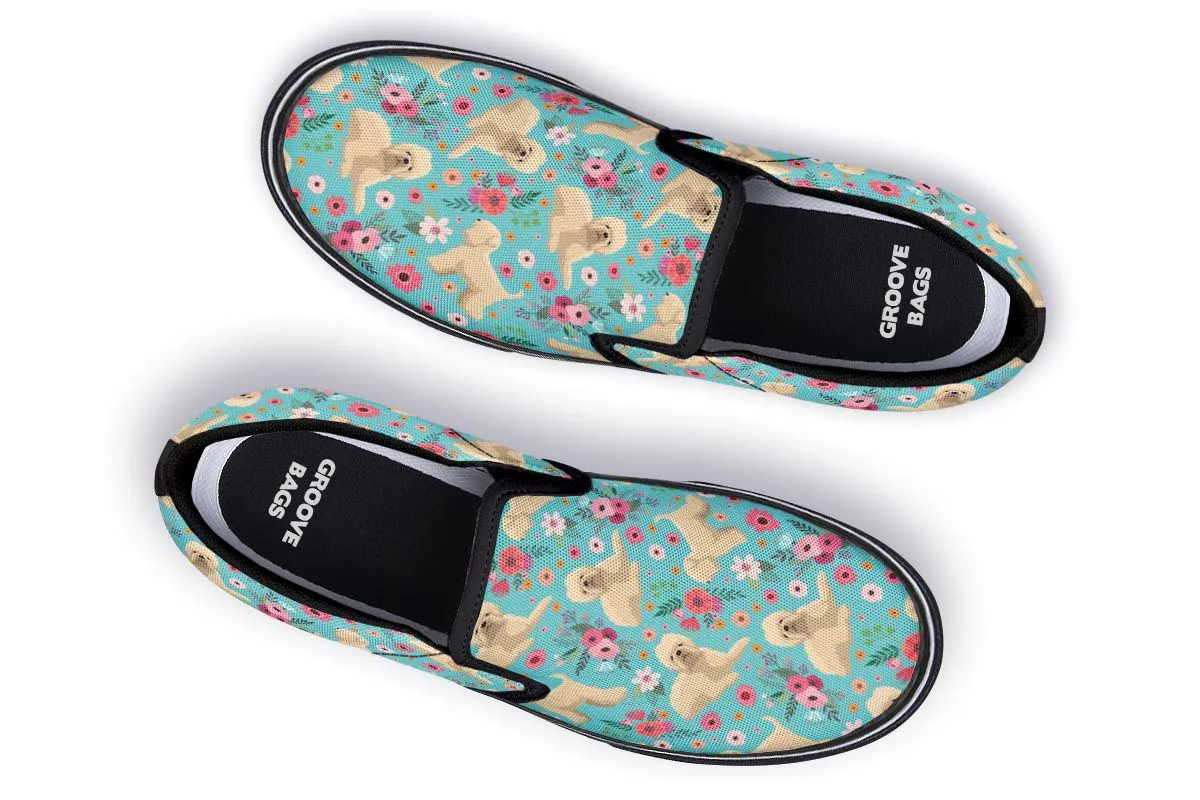 Wheaten Terrier Flower Slip-On Shoes