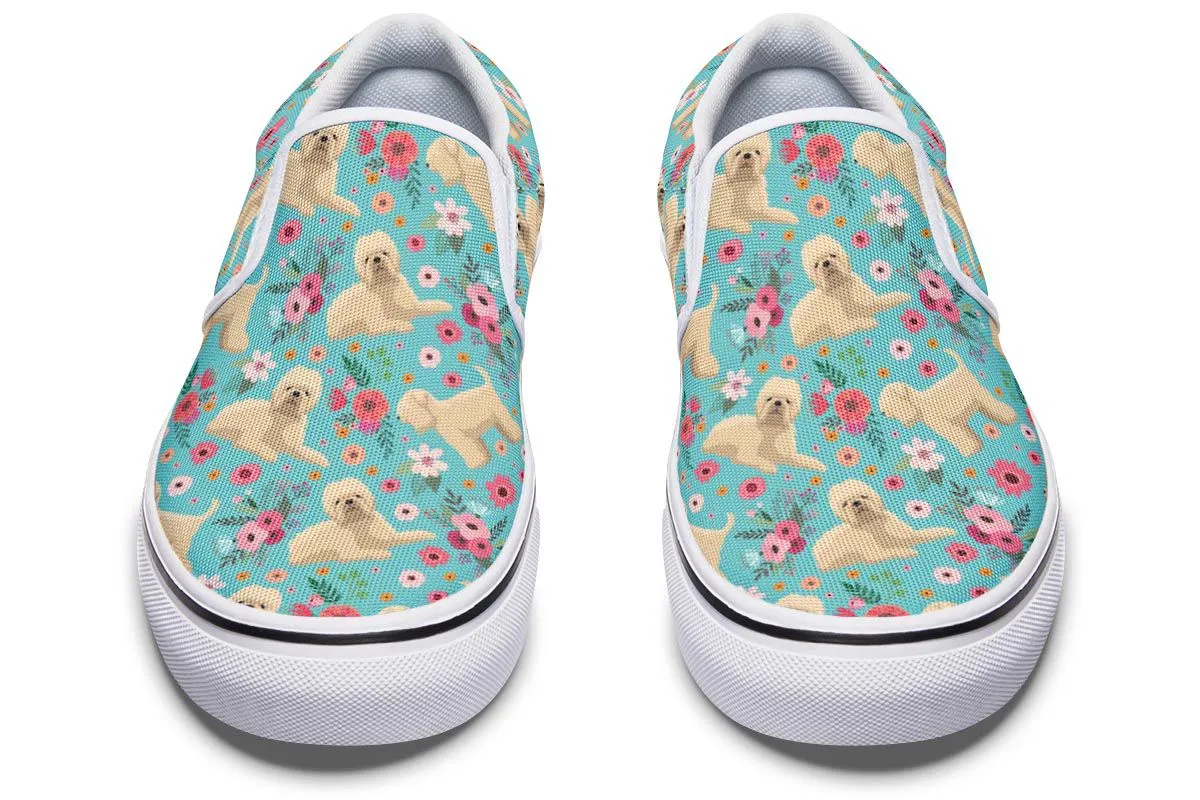 Wheaten Terrier Flower Slip-On Shoes