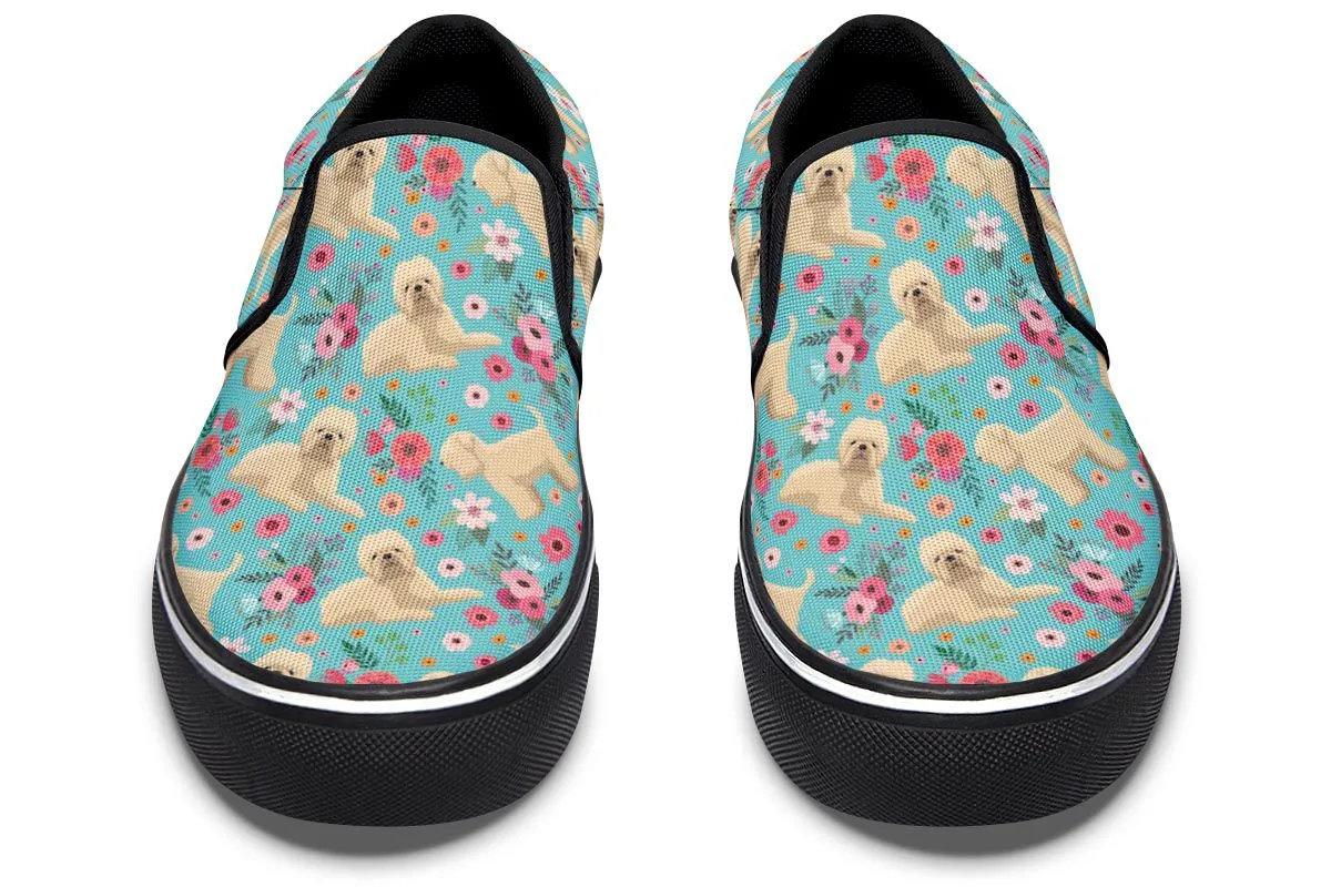Wheaten Terrier Flower Slip-On Shoes