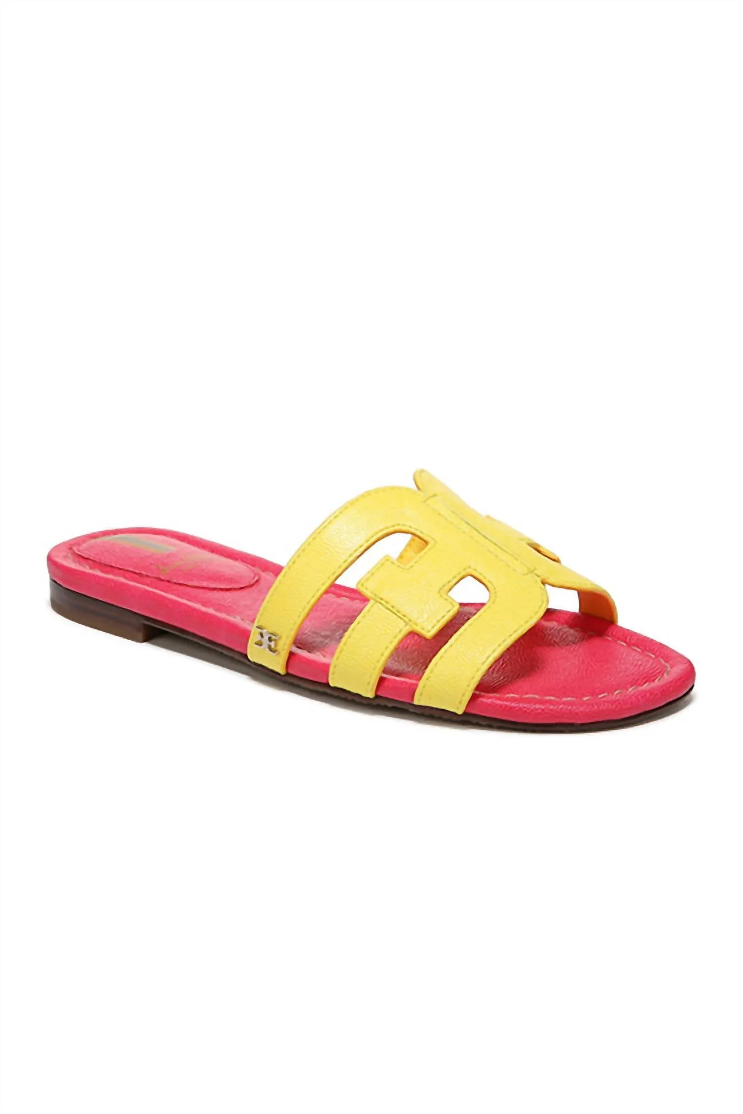 Women's Bay Slide Sandal In Mimosa Yellow Ultra Fuchsia