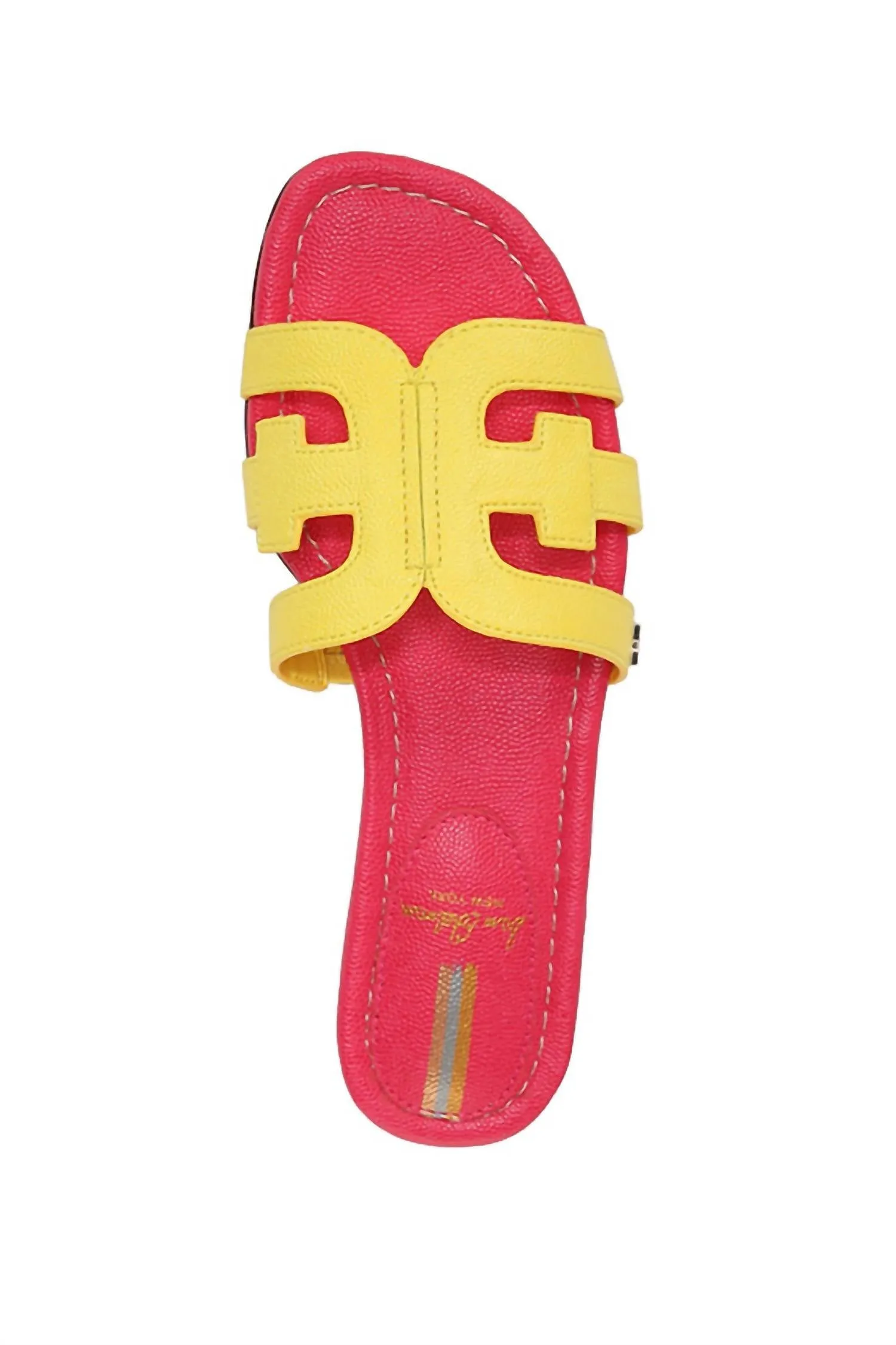 Women's Bay Slide Sandal In Mimosa Yellow Ultra Fuchsia