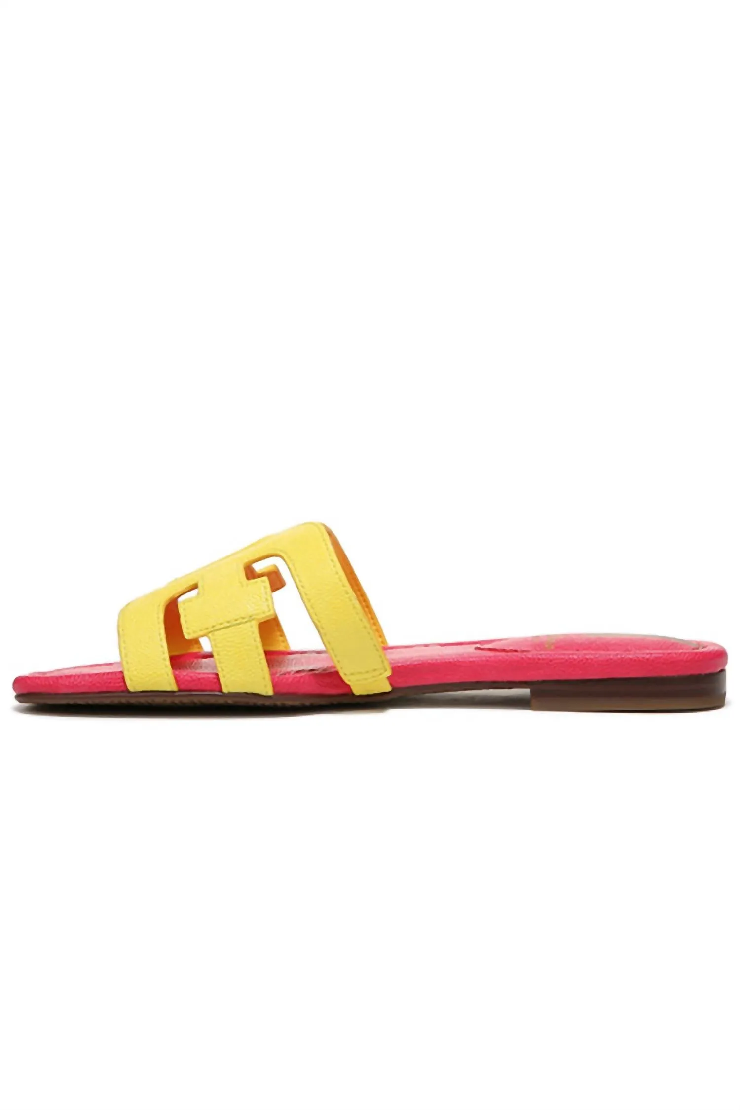Women's Bay Slide Sandal In Mimosa Yellow Ultra Fuchsia