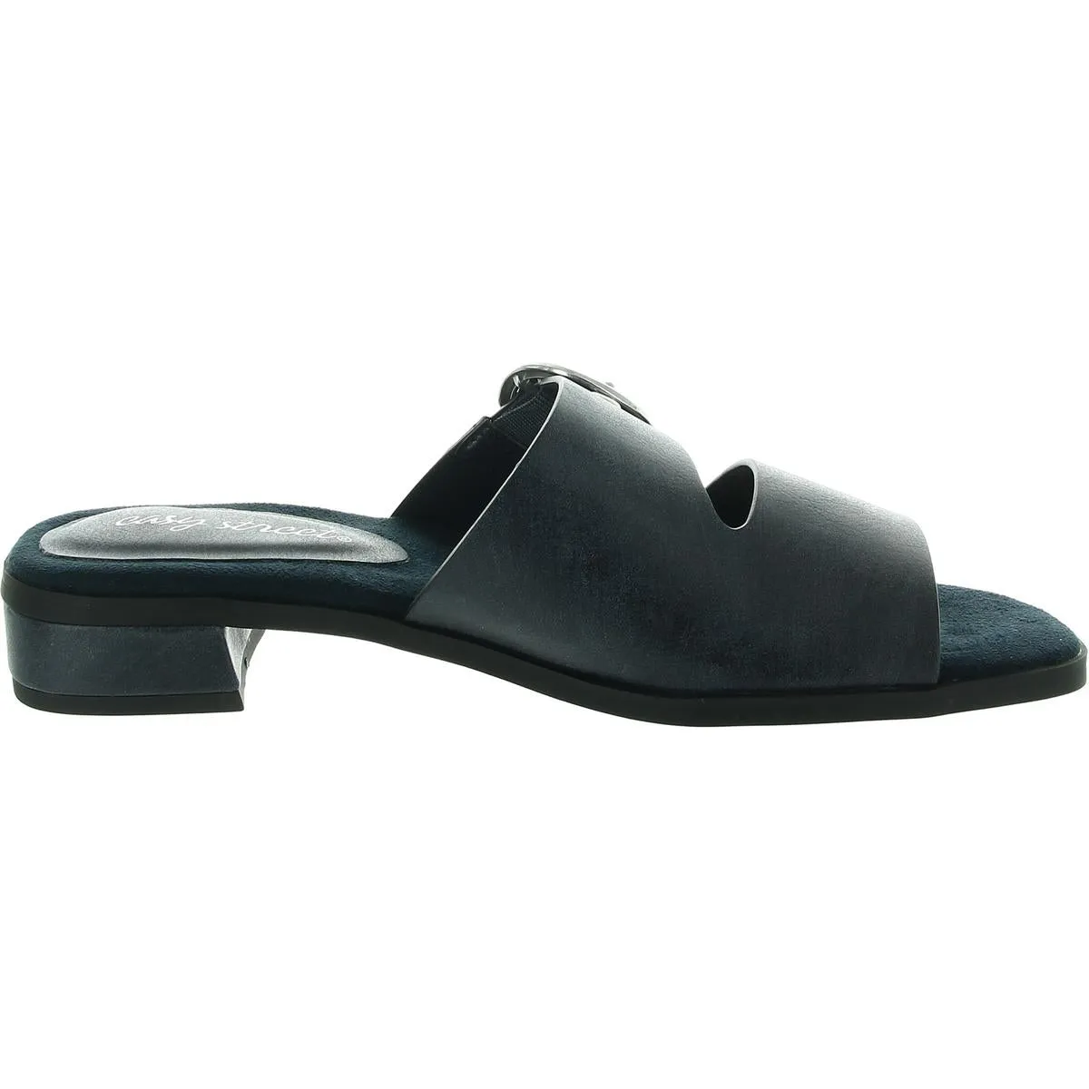 Womens Buckle Man Made Slide Sandals