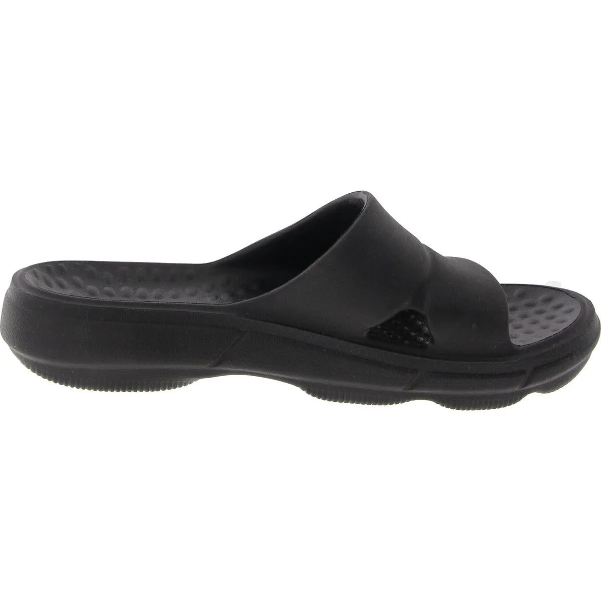 Womens Cushioned Footbed Rubber Slide Sandals