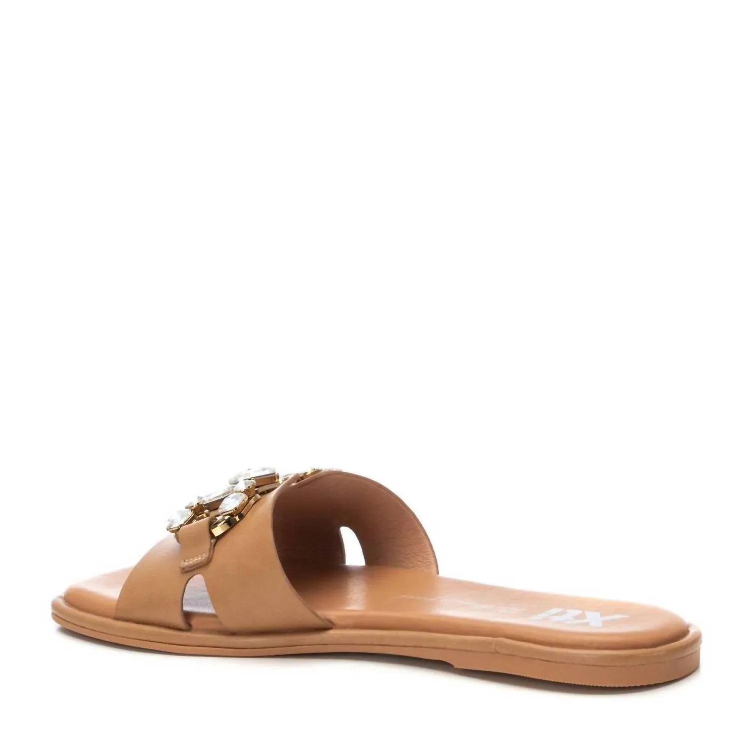 Women's Flat Sandals In Camel