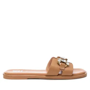 Women's Flat Sandals In Camel