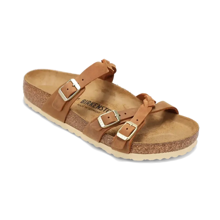 Women's Franca Braid Cognac Oiled Leather